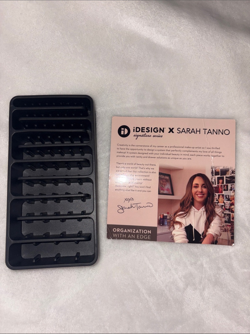 Sarah Tanno Black Makeup Organizer